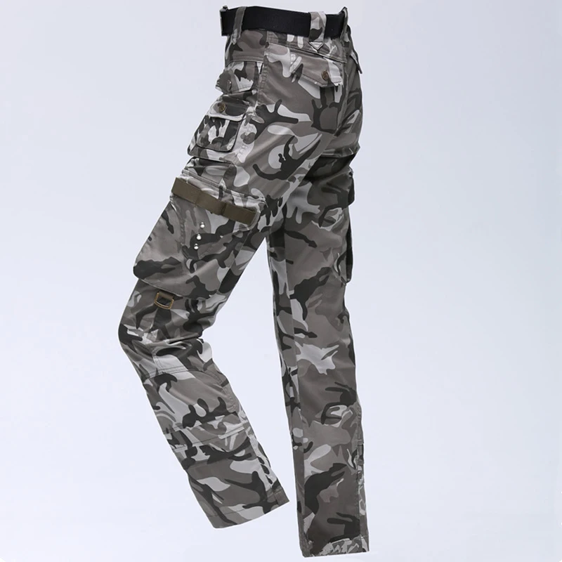 New Brand Slim Straight Pants Women Army Camouflage Styles Trousers Casual Military Pants For Female Fashion Pockets Pants Cargo