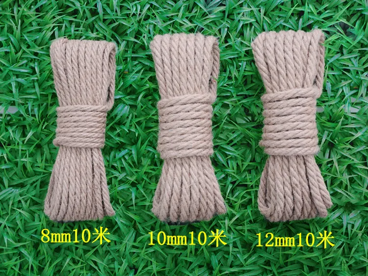 Handmade Retro Hemp Rope Jute Twine Box Wrapping Packaging Cord DIY Packing Crafting Durable Hemp Braided Rope