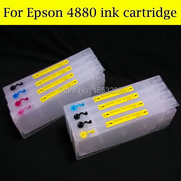 

300ML Empty Ink Cartridge For Epson Stylus Pro 4880+ Chip Resetter For Epson 4880