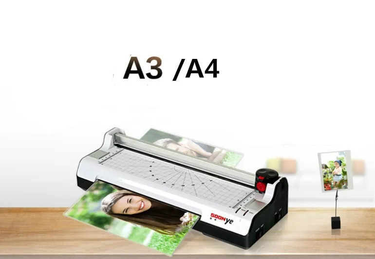 

A3 A4 Multi-function 6 in 1 Photo Thermal & Cold Pouch Laminator+Paper Trimmer Paper Cutter Corner Rounder