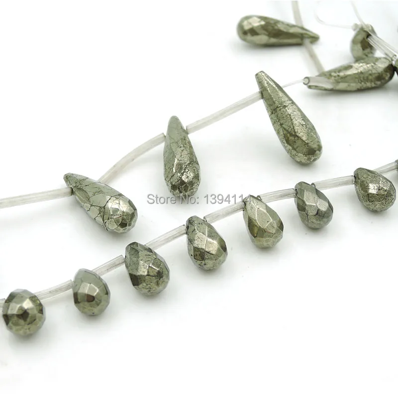 Natural Pyrite Faceted Round Drop Bead Of Different Sizes For Making Bracelet Or Necklace DIY Jewelery 15.5 Inches Full Strand