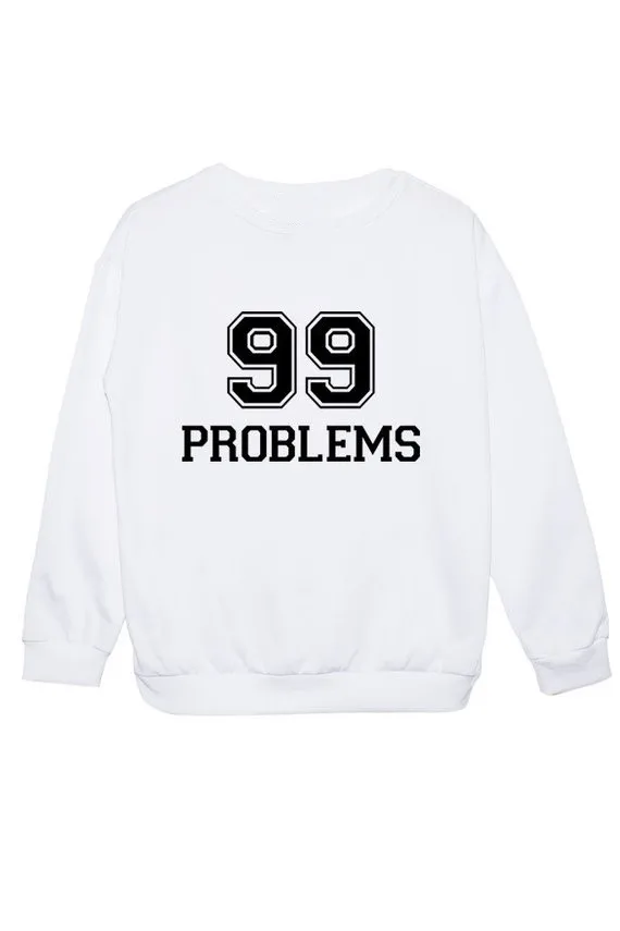 

Skuggnas 99 Problems Sweatshirt Jumper Funny Fun Tumblr Hipster Swag Grunge Jumper Pastel Pink Top Hip Hop Bad Women Clothing