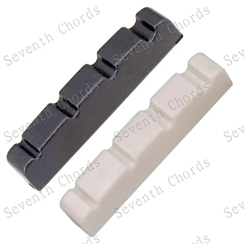 2 Stücke Kunststoff 4 Saiten Bass Muttern Größe 38*5,8*8,4mm Lvory Weiß Schwarz Für Wählen Gitarre Zubehör Teile – Detail 6