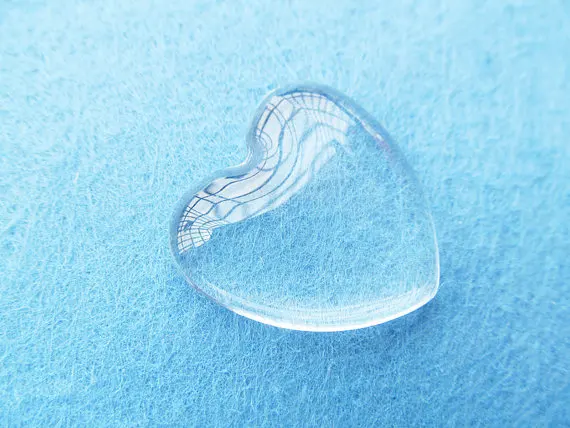 100pcc 25mm Heart Clear Transparent Raindrop Glass Cabochon/Cameo/Cover cabs,Domed for Photoes, Fit Base Setting Tray