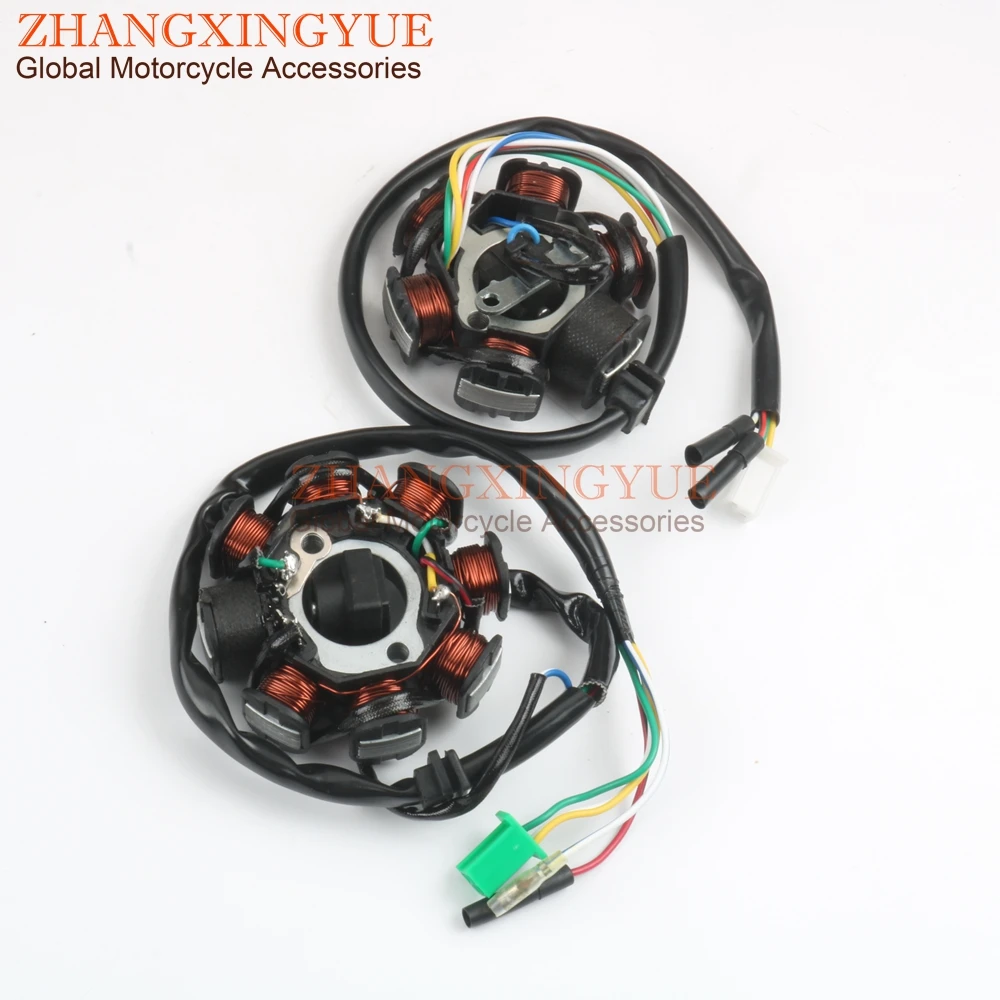 Scooter Ignition Stator 6- 8 coils for REX JINAN QINGQI SHENKE RS SC 125 1000 1100 Speedy 125cc GY6 125cc 150cc 152QMI 157QMJ 4T