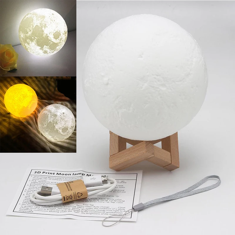 

LED USB Magical Moon Night Light Lamp Table Desk Moonlight Birthday Gift