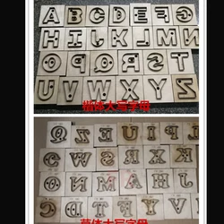 DIY leather craft words letter alphabet die cutting knife mould hand machine punch tool set 6cm height