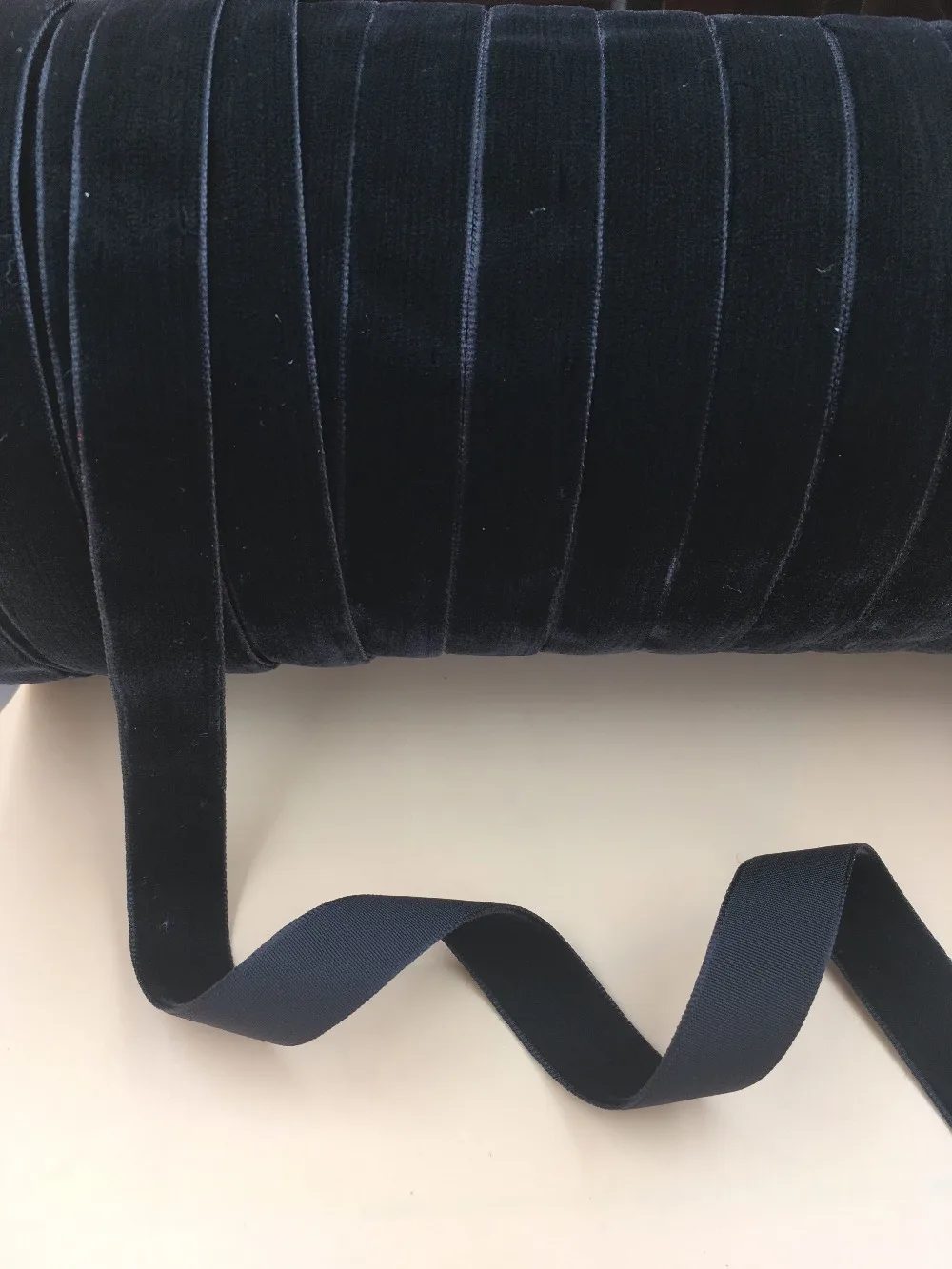 22MM X 10Meters Single Face Black Velvet Ribbon non elastic velour webbing headband Hair band accessories