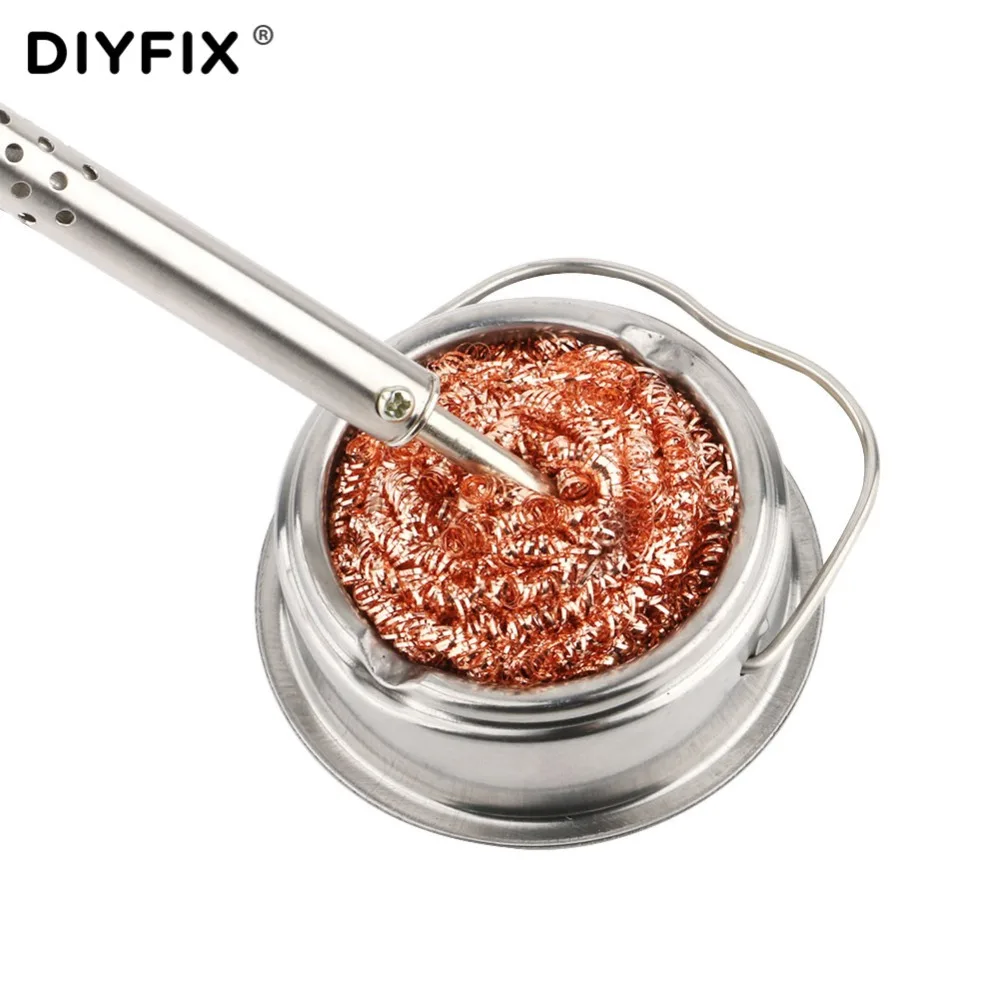 Набор инструментов DIYFIX для сварки, пайки, паяльника, наконечников, очистки, стальной, латунный провод, щетка с подставкой, набор инструментов для ремонта BGA