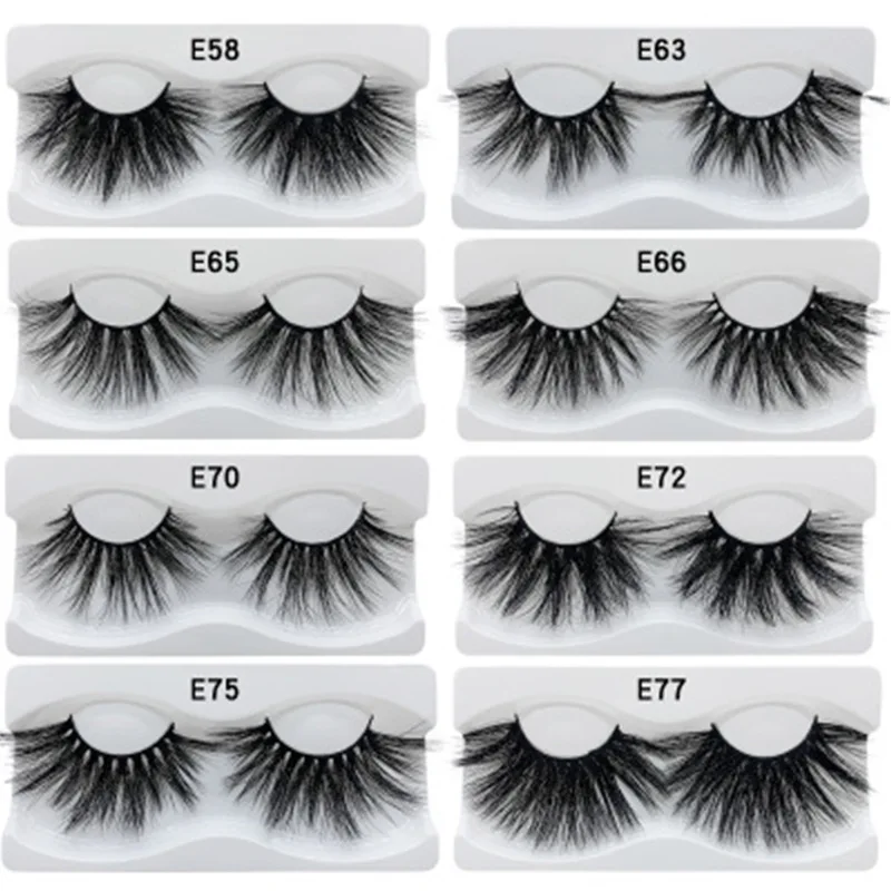 Wholesale 25mm 5D Mink False Eyelashes Natural 100% Handmade False Eyelashes Extension Sexy Eye lashes 3D Mink False Eyelashes