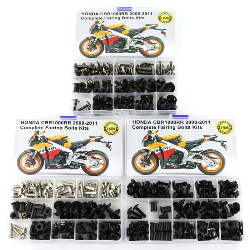 Motorcycle Full Fairing Bolts Kits Screws Washer Nuts Fastener Steel Fit Fit For Honda CBR 1000RR CBR1000RR 2008 2009 2010 2011