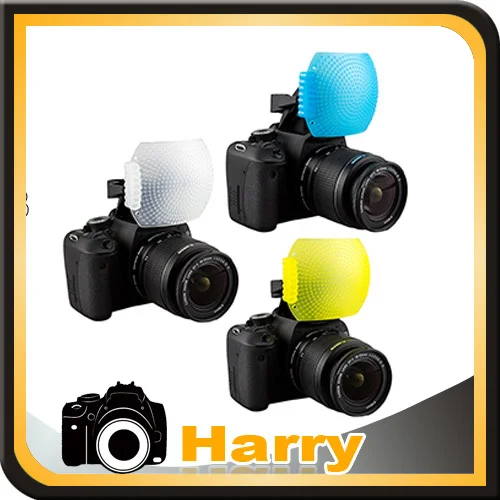 Camera New 3pcs Pop up Flash Diffuser with one Bracket for Canon 650D 600D 550D ForNikon D7000 D5100 D90 Fujifilm Olympus