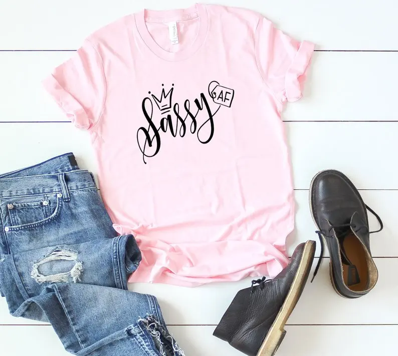 Skuggnas New Arrival Sassy Saying Womans Shirt or Mens T-shirt Graphic tees Women tshirt gifts Present Pink t shirts Drop ship