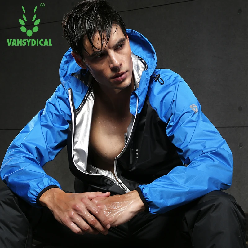 

Vansydical Men's Sports Running Tops Hot Sweat Jackets Fitness Bodybuilding Clothes Zipper Training Hoodies