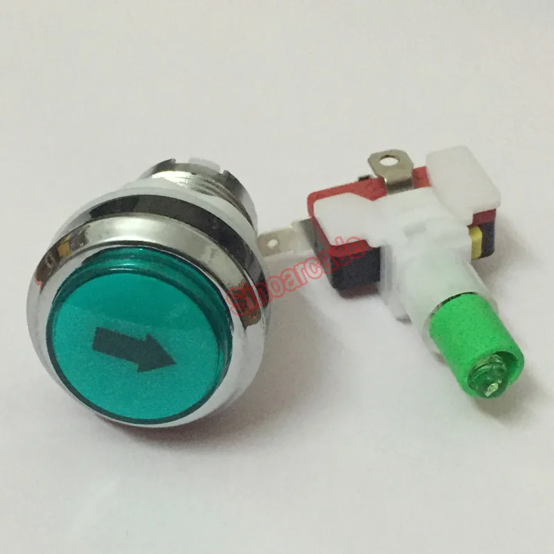 5 PCS of Arcade game ARROW 12V illuminated LED Push Button for Mulitcade arcade MAME 5 colors Available