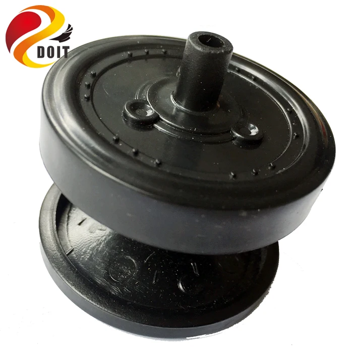 DOIT 10pcs/pack Black Plastic Bearing Wheel Tyre/Tire with M4 Screw Coupling for Tank Chassis Caterpillar Tracked Toy