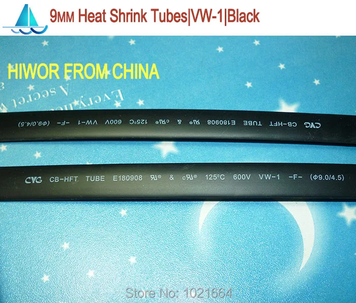 

20meters/lot 9MM Heat Shrink Tubes Shrinkable Tubing Insulation Sleeving