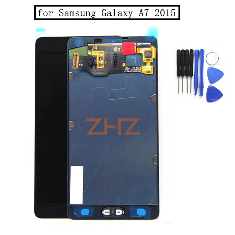 Tela lcd para samsung galaxy a7 2015 a700fd, touch screen, digitalizador, montagem, a7000, a700h, a700f, a700, peças de reposição