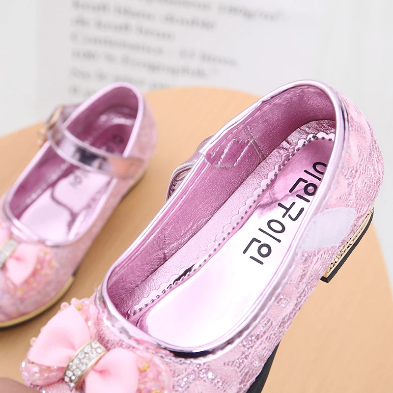 Children's shoes girls single shoes children's girls Princess shoes Korean soft bottom small high-heeled shoes 2018 Spring and A