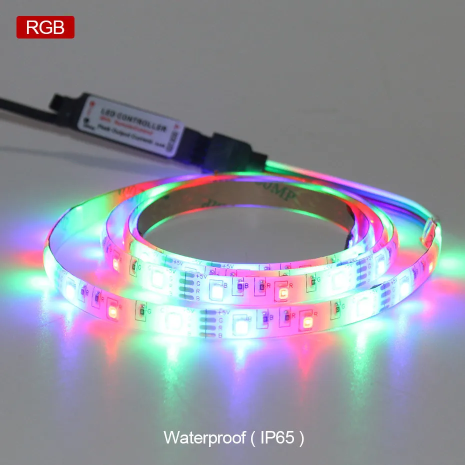 SMD2835 RGB LED Flexible Strip Lights Dimmable USB Waterproof LED Light Strip IP20 IP65 5V LED Ribbon White/Warm White LED Tape