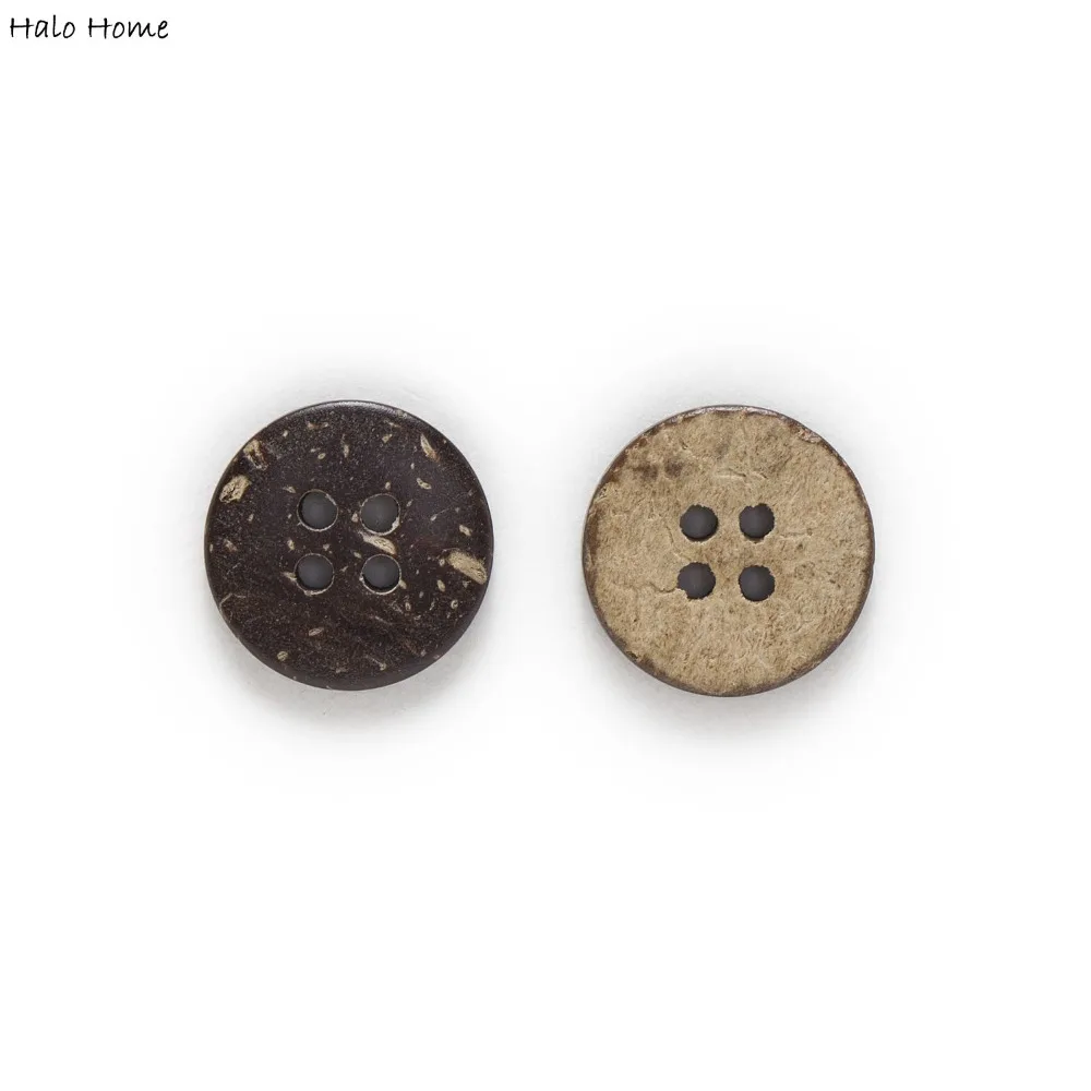 2/4 Hole 10-30mm 20-100pcs Brown Coconut Shell Buttons Home Fabric Clothing Decor Sewing Scrapbooking Card Making DIY