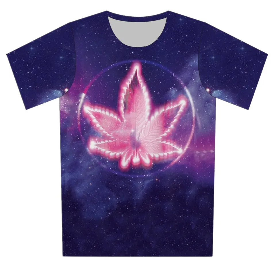 

Joyonly 2018 Space Colorful Galaxy Weed Design Funny Children T-shirts Summer Tops Boys/Girls Casual Tees T shirts 4-20 Years