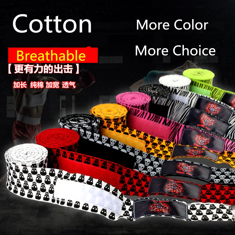 Premium 11 Colors Gifts Wrist Supports Protector 1 Pair Width 5cm Length 3M/5M Cotton Boxing Bandage Sanda Handwraps Hand Wraps