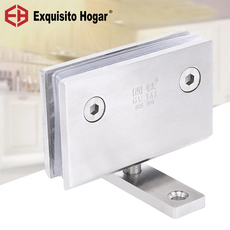 Glass Door Bathrooms Stainless Steel 304 Wall Mount  Glass Shower 360 Degree Door Shaft Glass Door Rotating Shaft Hinge