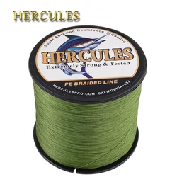 Hercules-sedal de Pesca de 8 hebras, multifilamento trenzado, 10-300LB, Super Pe, 100-2000M, para carpa, accesorios para lago de Rusia