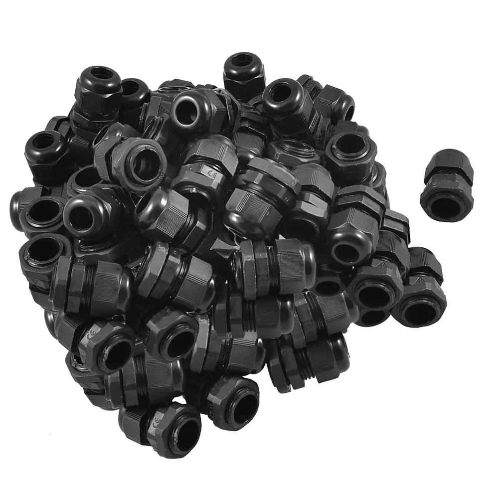 Cheapest 50 x Black Plastic Waterproof Connector PG11 5-10mm Diameter Cable Gland