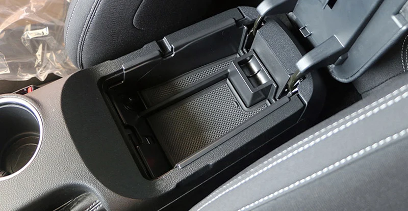 For Ford Mustang 2017-2022 Car organizer Interior Auto Central Armrest case Storage Box holder tray Car styling