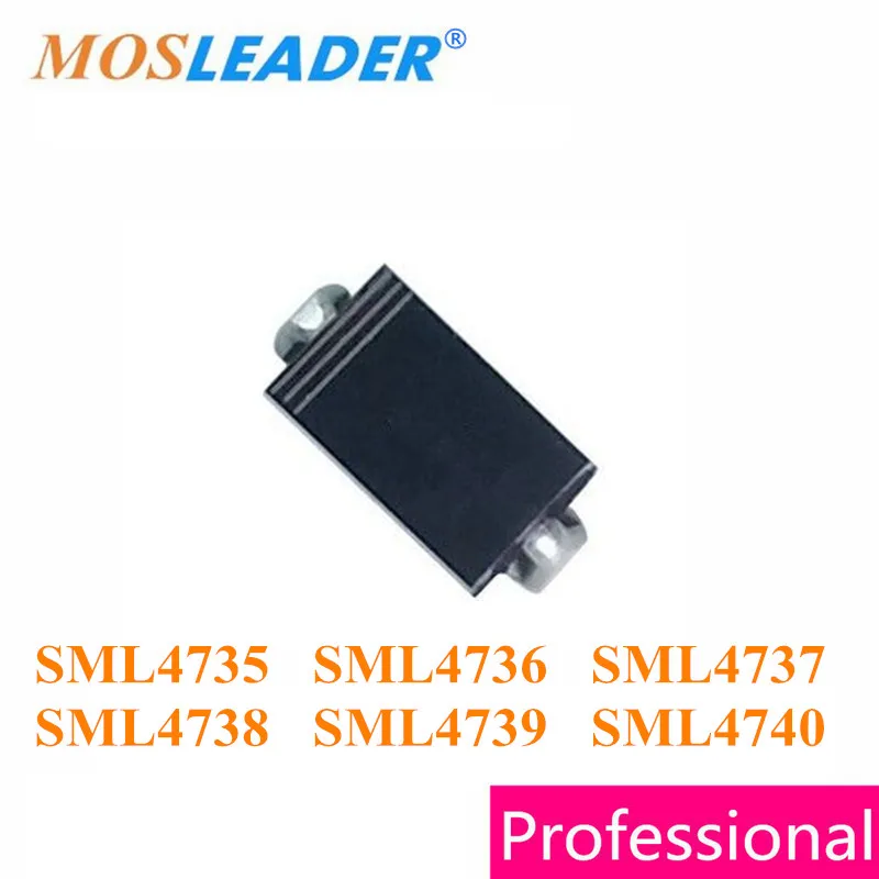 

Mosleader SMA 500 шт 1800 шт SML4735 6,2 V SML4736 6,8 V SML4737 7,5 V SML4738 8,2 V SML4739 9,1 V SML4740 10V DO214AC Zener
