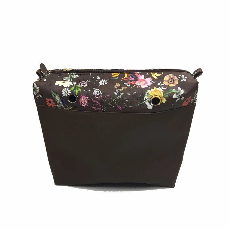 Colorful flower Classic Zipper Pocket Inner lining Interior for big size obag O&O bag Canvas lining Interior Insert organizera