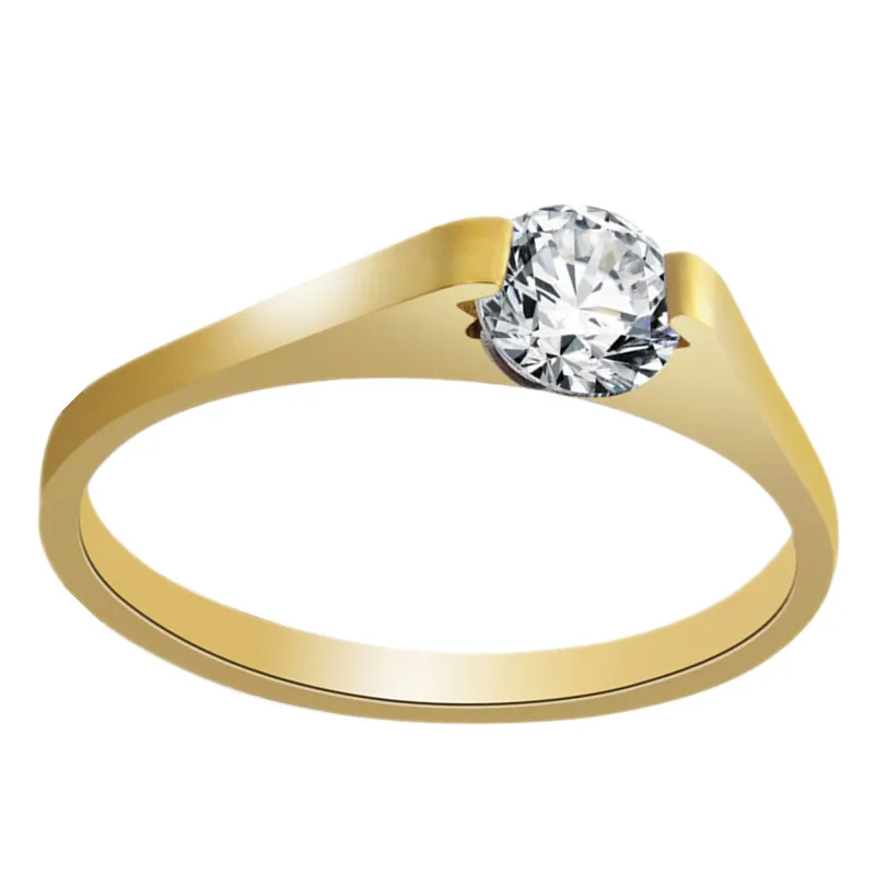 QianBei 2MM Stainless steel Ring Cubic Zirconia Stone Men Women Wedding Cocktail Birthday Graduation Xmas Gifts