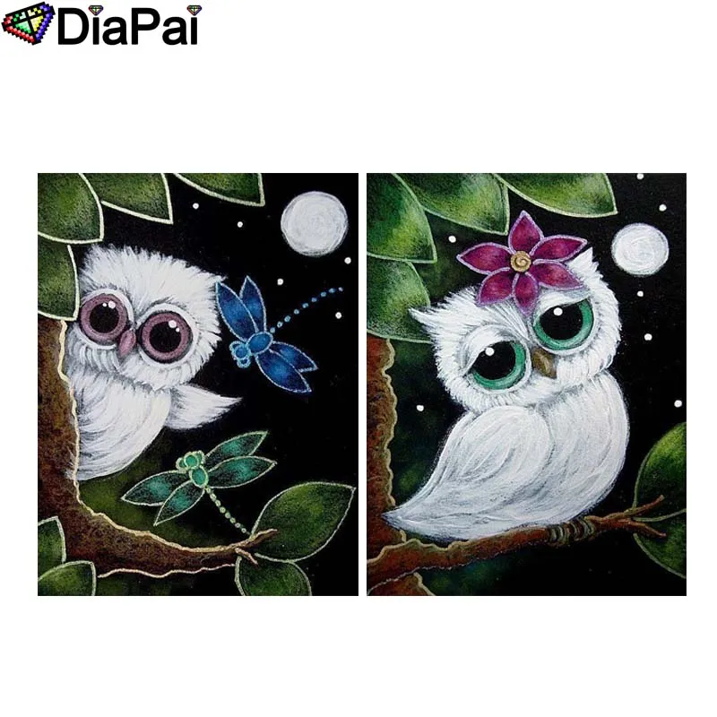 

DIAPAI 5D DIY Diamond Painting 100% Full Square/Round Drill "Cartoon animal owl" 3D Embroidery Cross Stitch Home Decor