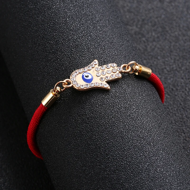 Classic LOVE Evil Eye Bracelet Women Adjustable Bracelet Small Feet Fatima Hand Butterfly Ship Aims Charm Chain Anklet Bohemian