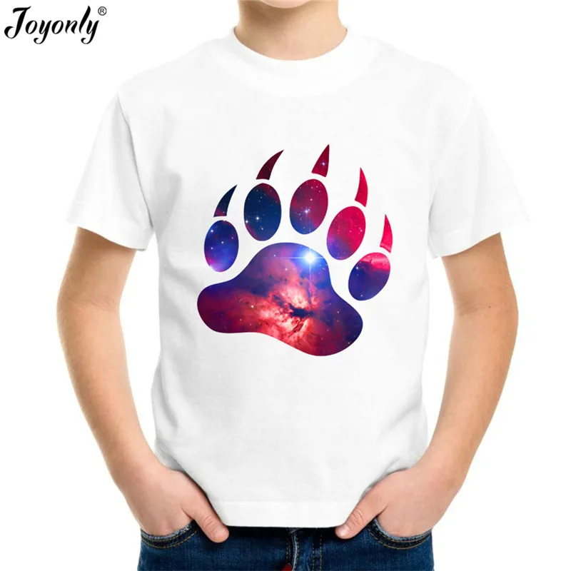 Joyonly 2018 SummerThe New  Kid  Cartoon Bear's paw T-Shirts Boys/Girls Funny Tops T -shirt Children Cool  Casual Clothes