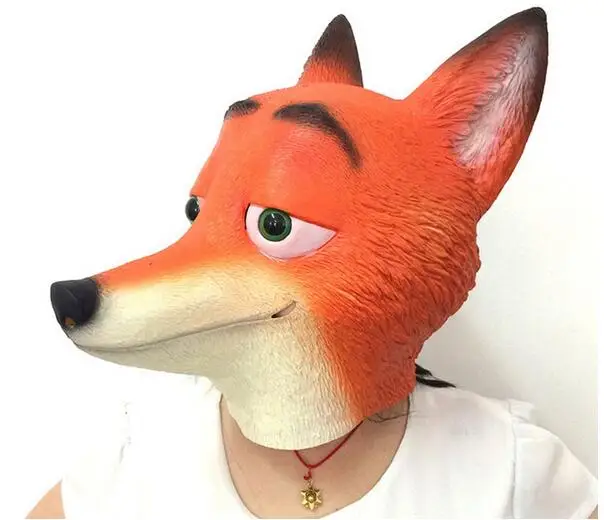 New Arrival Movie  Guise Scary Mask Judy Funny Nick Fox Latex Headgear Mask