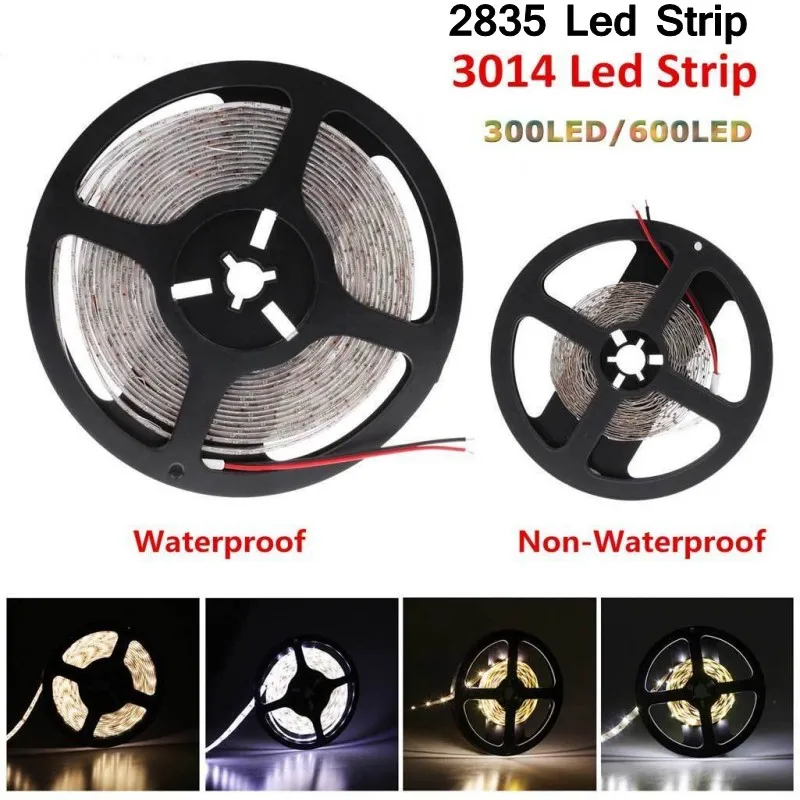 Super Bright 120LEDs/m SMD 2835 3014 LED Strip Light 12V 5m 600 Led Flexible Tape Ribbon Bar Lights