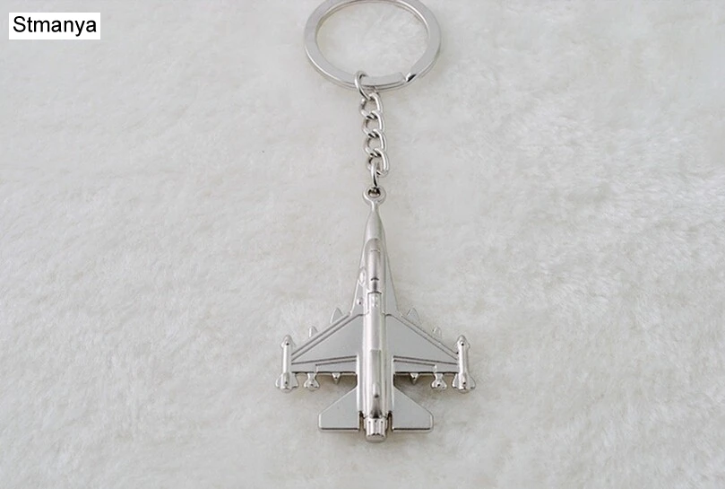 New fighter KeyChain Fashion Metal Aircraft key Chain Charm Party Gift Airplane Car Key Ring Classic key holder Pendant jewelry