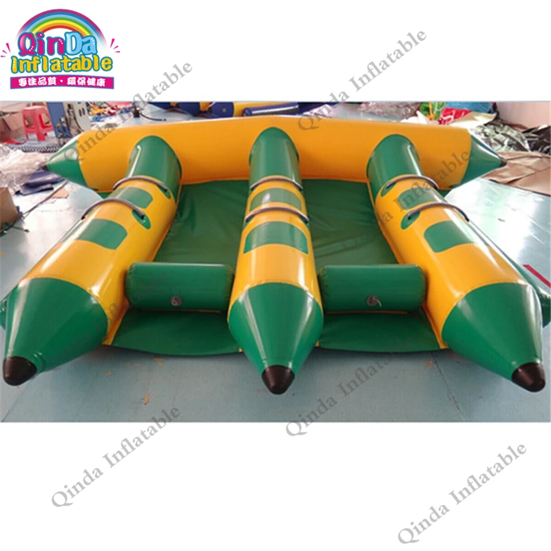 Inflatable Water Game Toys Inflatable Fly Fish Banana Boat,4x3m Inflatable Flying Fish Tube Towable For Adults