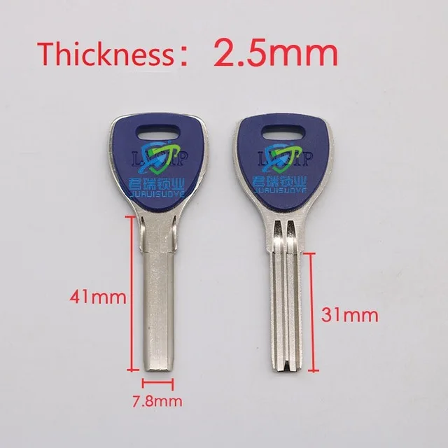 

JF053 Semicircle Dimple key embryo Single row Key Blade Replacement Length 41mm (10pcs) Free Shipping