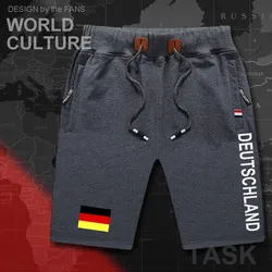 Germania Deutschland mens bicchierini della spiaggia dei nuovi uomini di shorts del bordo bandiera allenamento tasca con cerniera sudore bodybuilding 2017 cotone Tedesco DE