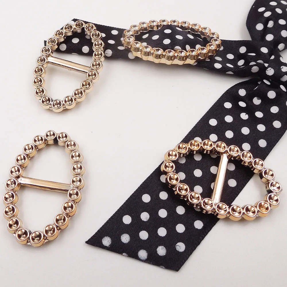 38/25mm,25pcs uv plated rose gold no fade ribbon buckles acessories Invitation Ribbon Slider Headband Hair Clip DIY