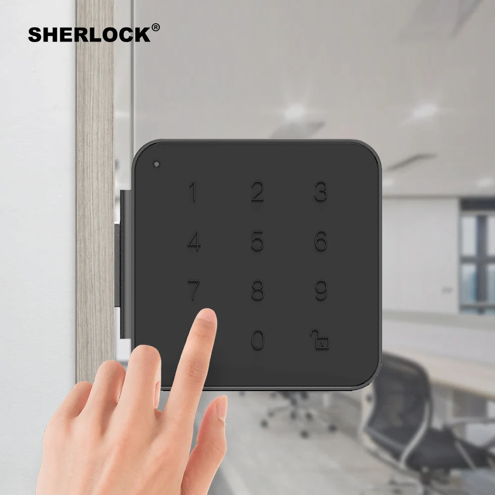 

Sherlock G1 Password Smart Door Lock For Office Glass Door Keyless Digital Electric Integrated Lock Bluetooth APP Phone Control