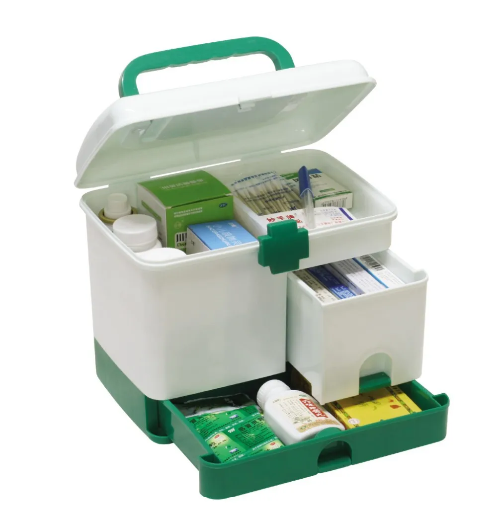 Home first aid kit health care box drug box kit household medicine box child small pyxides pill case