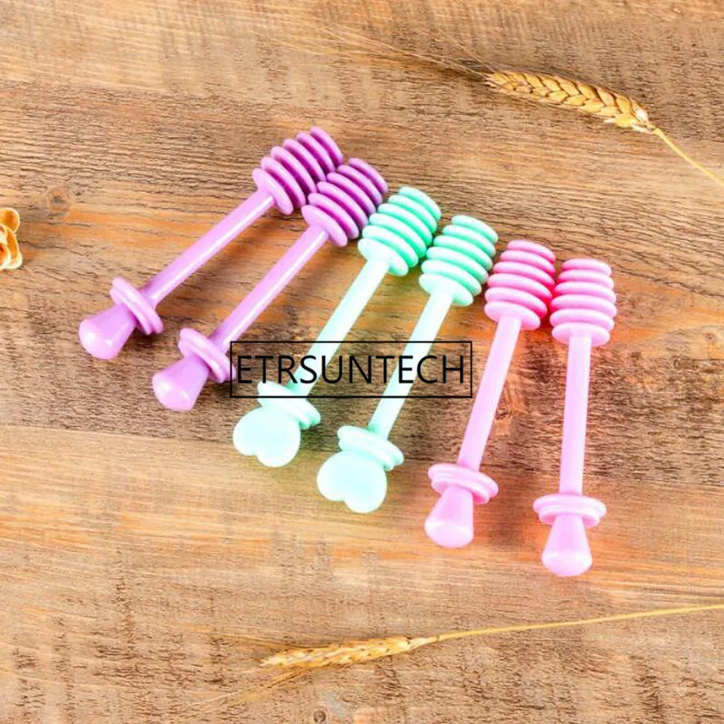 Mini Plastic Honey Stick Honey Dipper Spoon Honey Stirring Rod