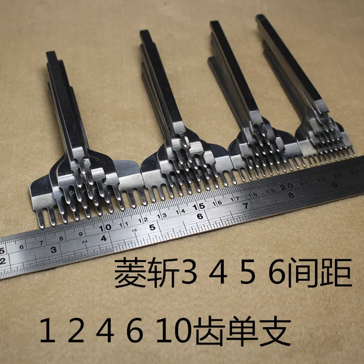 3/4/5/6mm Leather Craft Tools Hole Punches Stitching Punch Tool 1+2+4+6+10 Prong 5pcs/set