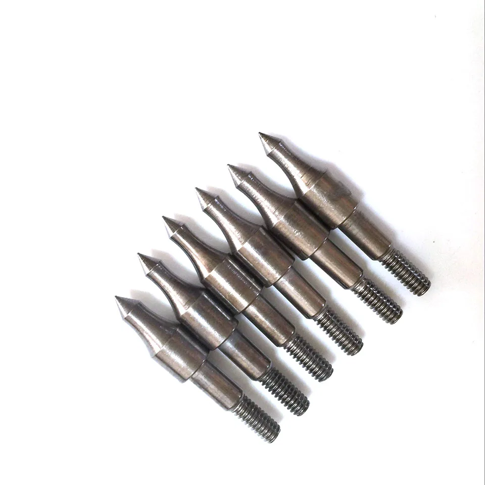 36pcs DIY 100 grain  Stainless Steel Bullet Point Tip For ID 6.2 mm Arrow Shaft Accessories Archery Bow Hunting