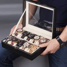 Leather Watch Display Case and Jewelry Organizer #2